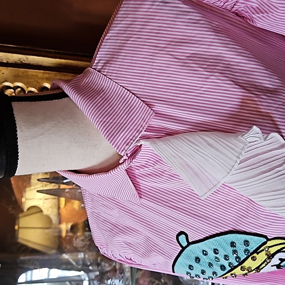 NWOT Denimland Striped Applique Dress - Picture 4 of 15